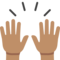Raising Hands - Medium emoji on Google